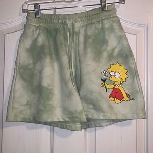 Drawstring Lisa Simpson Shorts with Pockets
